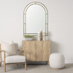 48" Gold Metal Double Arch Framed Accent Mirror - Image 10