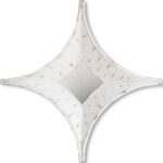 17" White Solid Wood Star Framed Accent Mirror - Image 2