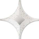 17" White Solid Wood Star Framed Accent Mirror - Image 4