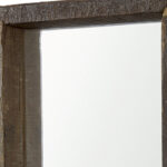18" Brown Solid Wood Framed Accent Mirror - Image 3