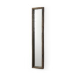 59" Brown Solid Wood Framed Accent Mirror - Image 2