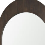 48" Brown Solid Wood Arch Framed Accent Mirror - Image 3
