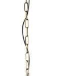 White And Gold Empire Three Light Metal and Beads Dimmable Chandelier - Image 3