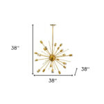 Gold Multi Light Metal Dimmable Chandelier - Image 5