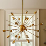 Gold Multi Light Metal Dimmable Chandelier