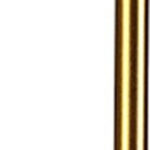 Brass Unique Statement Three Light Metal and Glass Dimmable Chandelier With White Shades - Image 5