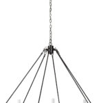 Black Candle Style Twelve Light Glass Dimmable Chandelier - Image 6