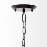 Black Candle Style Twelve Light Glass Dimmable Chandelier - Image 4