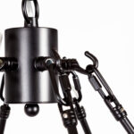 Black Candle Style Twelve Light Glass Dimmable Chandelier - Image 7