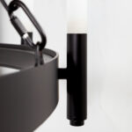 Black Candle Style Twelve Light Glass Dimmable Chandelier - Image 10