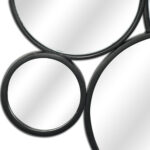 Set Of Eight Black Metal Round Cojoined Accent Mirrors - Image 8