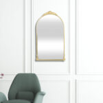 34" Gold Metal Arch Accent Mirror - Image 8