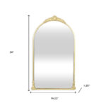 34" Gold Metal Arch Accent Mirror - Image 11