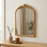 16" Gold Metal Arch Accent Mirror - Image 10