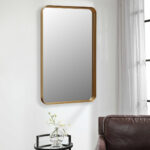30" Gold Metal Accent Mirror - Image 8