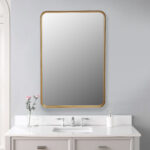 30" Gold Metal Accent Mirror - Image 9