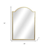 32" Gold Metal Beaded Arch Accent Mirror - Image 11