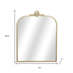 31" Gold Metal Art Deco Arch Accent Mirror - Image 12