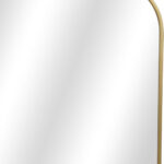 31" Gold Metal Art Deco Arch Accent Mirror - Image 7