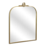 31" Gold Metal Art Deco Arch Accent Mirror - Image 3