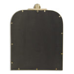 31" Gold Metal Art Deco Arch Accent Mirror - Image 5