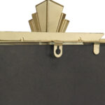 31" Gold Metal Art Deco Arch Accent Mirror - Image 6