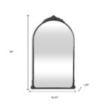 34" Black Metal Arch Accent Mirror - Image 12