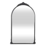 34" Black Metal Arch Accent Mirror - Image 2