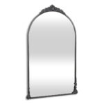 34" Black Metal Arch Accent Mirror - Image 3