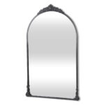 34" Black Metal Arch Accent Mirror - Image 4