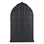 34" Black Metal Arch Accent Mirror - Image 5