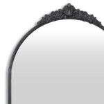 34" Black Metal Arch Accent Mirror - Image 6
