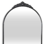34" Black Metal Arch Accent Mirror - Image 7