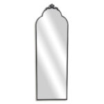 65" Black Metal Arch Full Length Hanging Mirror - Image 2