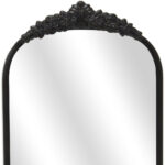 16" Black Metal Arch Accent Mirror - Image 7