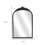16" Black Metal Arch Accent Mirror - Image 13