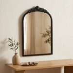 16" Black Metal Arch Accent Mirror - Image 10