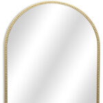 34" Gold Metal Beaded Arch Accent Mirror - Image 8
