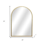 34" Gold Metal Beaded Arch Accent Mirror - Image 12