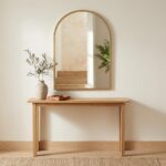 34" Gold Metal Beaded Arch Accent Mirror - Image 13