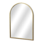34" Gold Metal Beaded Arch Accent Mirror - Image 4