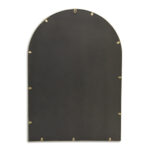 34" Gold Metal Beaded Arch Accent Mirror - Image 5