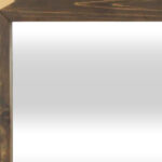 22" Brown Wood With Gold Bows Square Accent Mirror - Image 7