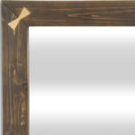 22" Brown Wood With Gold Bows Square Accent Mirror - Image 6