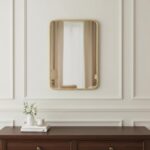 32" Gold Metal Beaded Accent Mirror