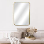 32" Gold Metal Beaded Accent Mirror - Image 11