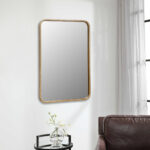 32" Gold Metal Beaded Accent Mirror - Image 9
