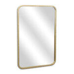 32" Gold Metal Beaded Accent Mirror - Image 3