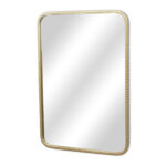32" Gold Metal Beaded Accent Mirror - Image 4