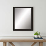 33" Dark Brown Accent Mirror